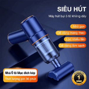 Máy hút bụi cầm tay mini dùng ô tô, trong nhà